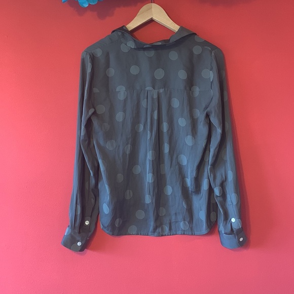 NWT Madewell GREEN Jacquard Dot Pajama Shirt - Picture 6 of 7